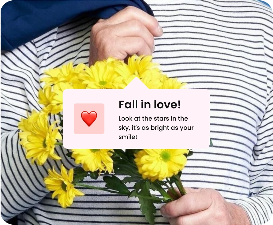 Un hombre con un mensaje