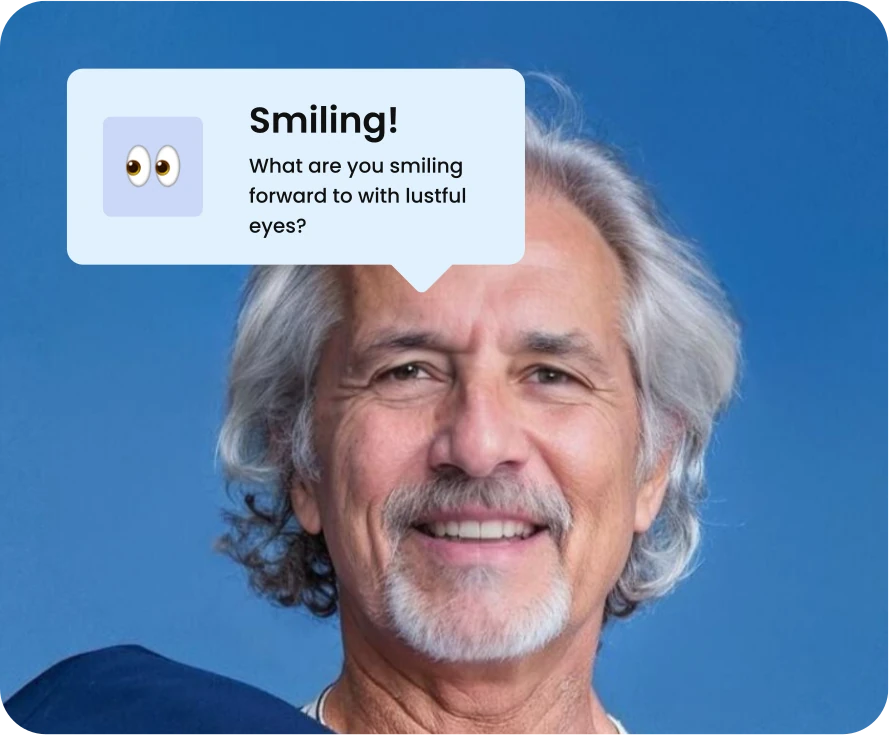 Un hombre con un mensaje