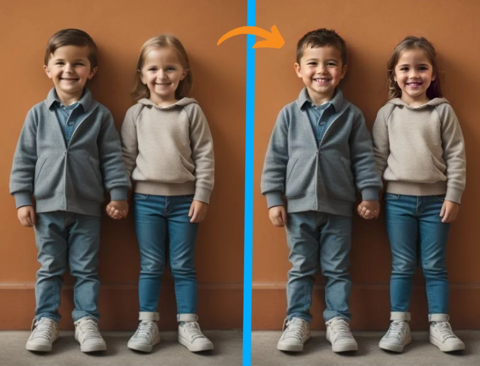 EraseID corregge i volti AI generati male che sembrano artificiali, sostituendoli con volti realistici di alta qualità.