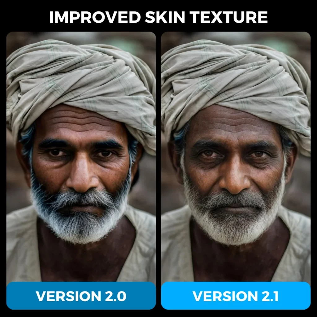 Comparación de imágenes editadas con eraseid versión 2.0 y 2.1