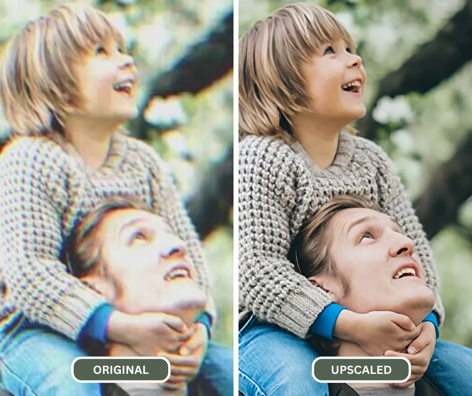 Schärfen eines unscharfen Bildes, geteilt durch SuperID und Upscaler von Bildern