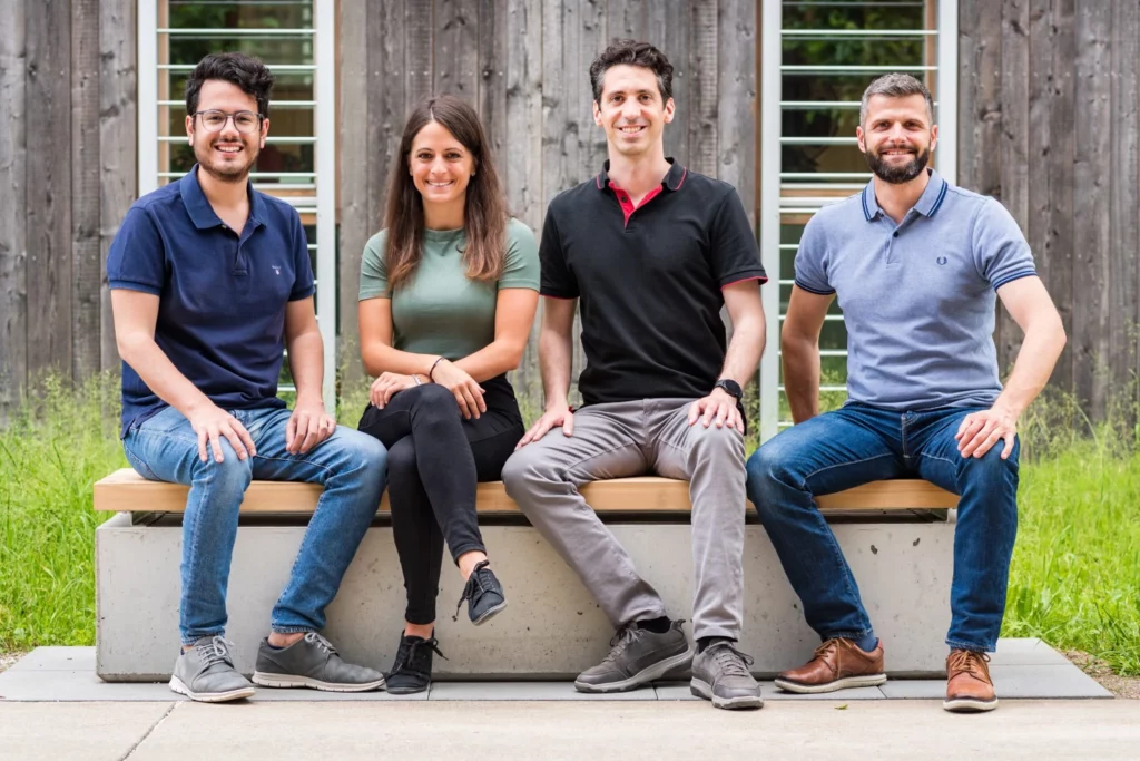 L'équipe PiktID. De gauche à droite Alex, Jenny, Davide et Jernej