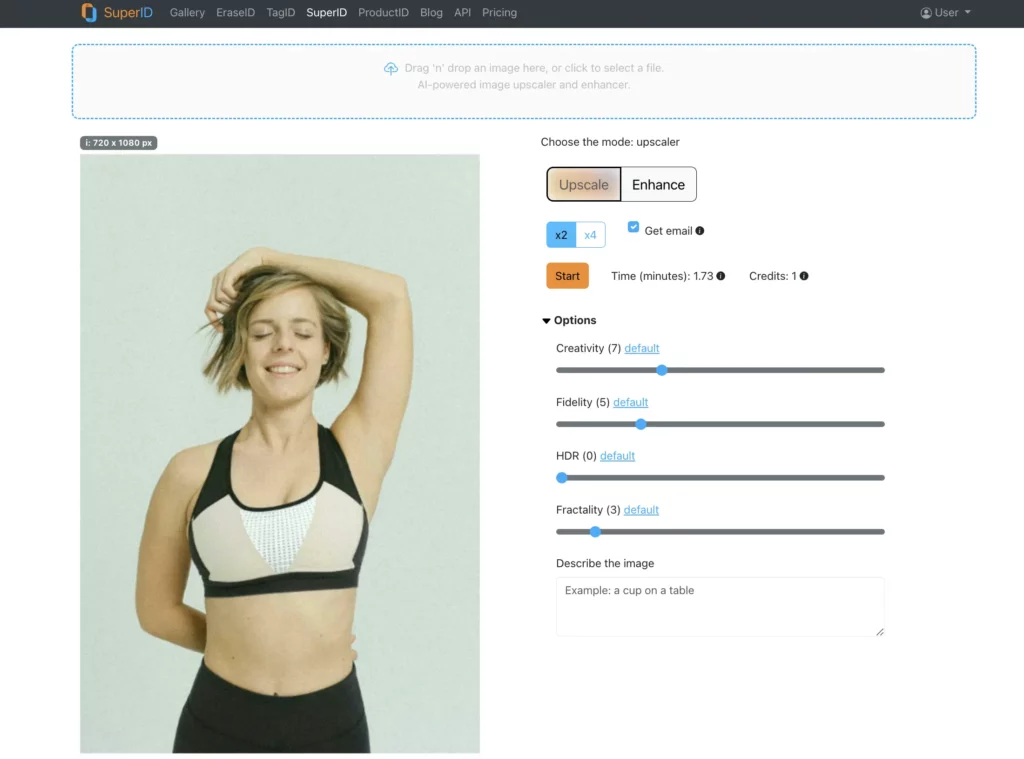 Cómo hacer que una imagen sea más clara usando SuperID cargando una imagen sin procesar