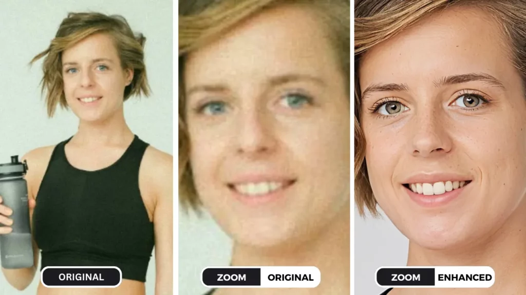 Cómo hacer una imagen más nítida de una chica en ropa deportiva