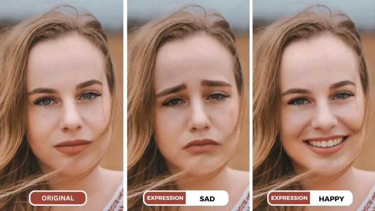 Image vedette du filtre de visage triste d'une fille utilisant EraseID pour changer d'expression
