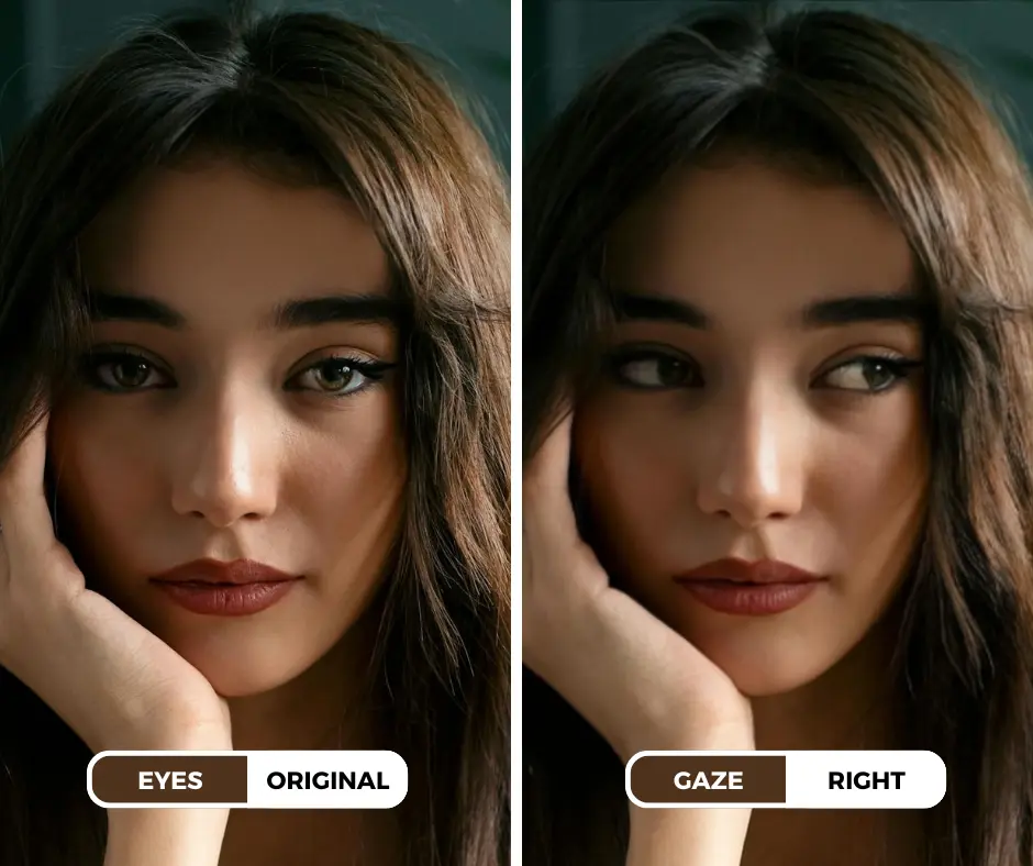 woman with different gaze