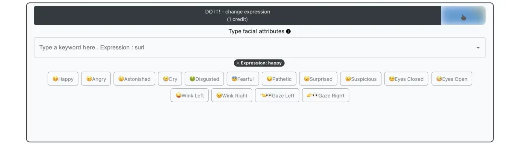 Boutons de changement d'expression EraseID