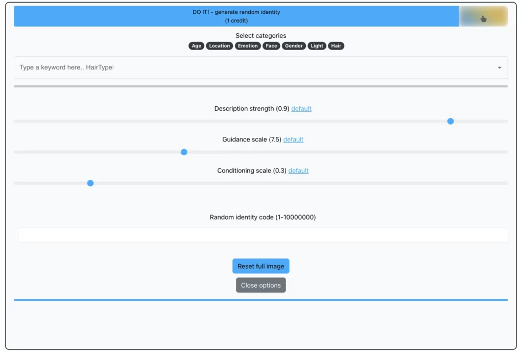 options à choisir lors de l'utilisation de l'effacement d'identité eraseid