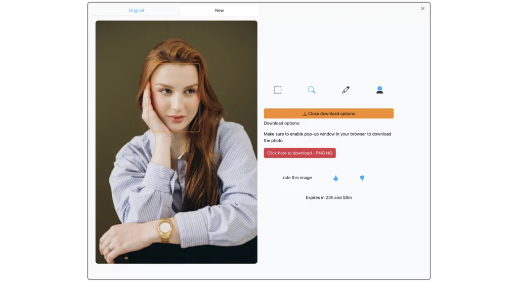 changer la direction du regard en ligne avec EraseID