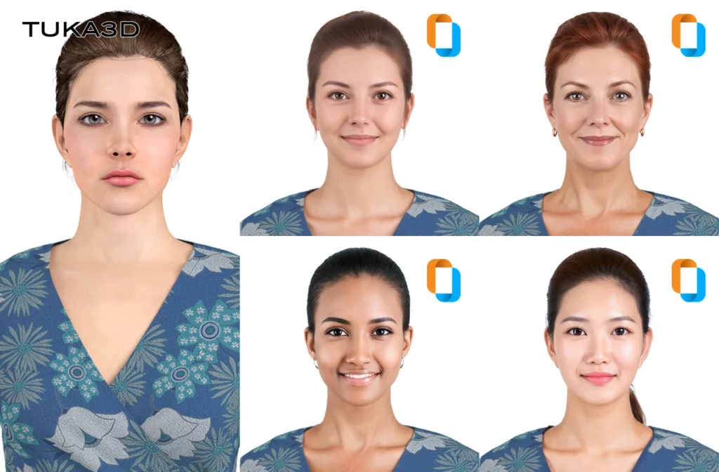 Generador de modelos de moda con IA de TukaTech 3D para EraseID y creación de múltiples identidades