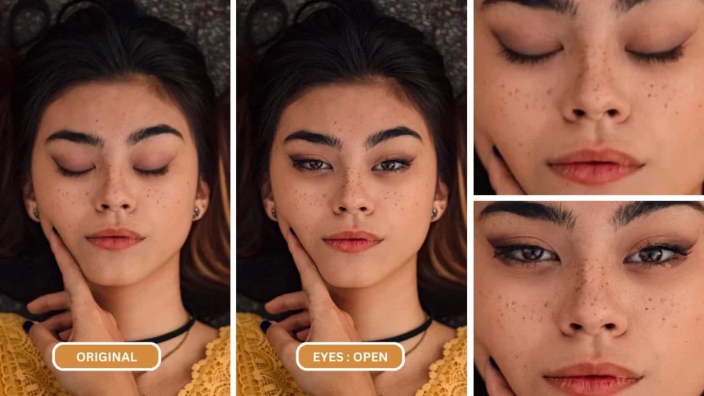 Nahaufnahme eines auf dem Boden liegenden Mädchens in gelbem Top