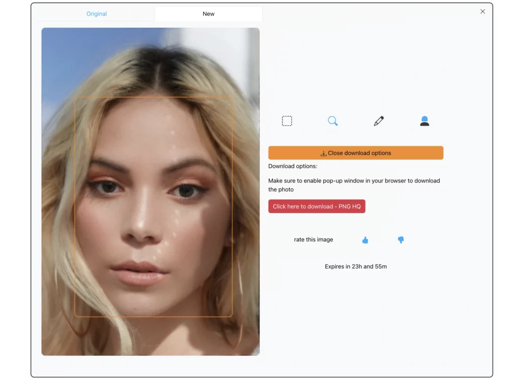 Apertura degli occhi utilizzando la funzione di espressione di modifica di EraseID