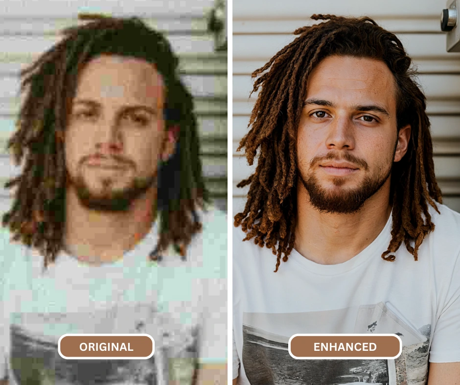 Ragazzo giovane con i capelli intrecciati e maglietta bianca