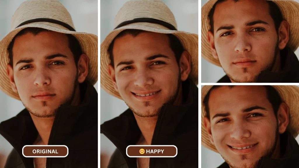 Man in black jacket and hat smiling after using EraseID