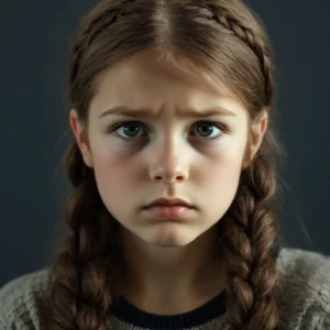 Corte de pelo de trenzas de una niña