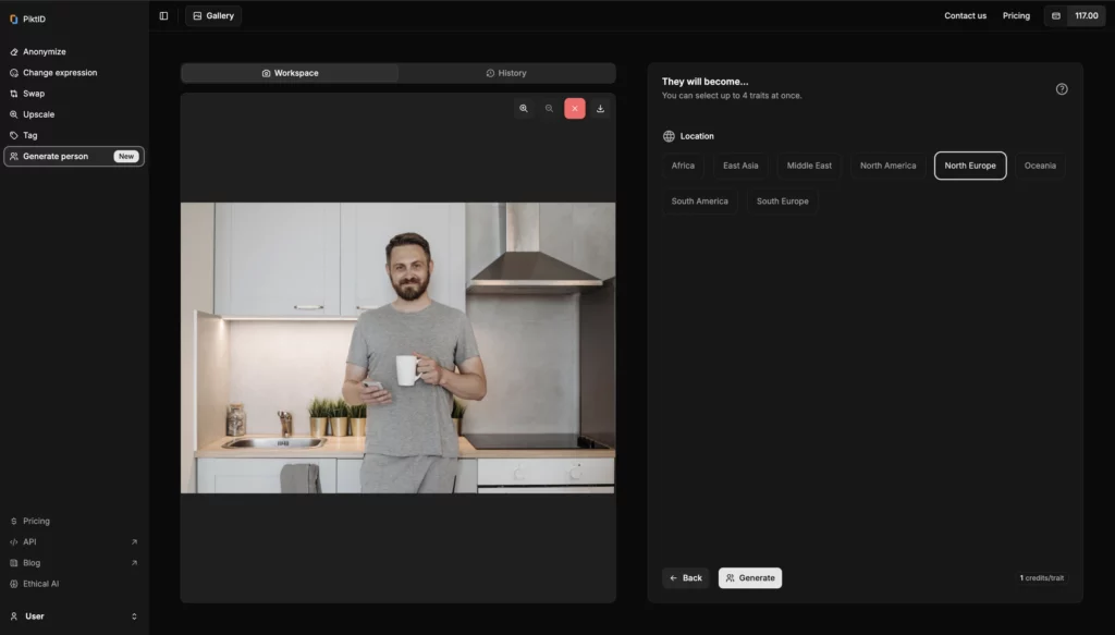 Habe einen Mann in grauem Outfit und einer weißen Kaffeetasse in der Hand hochgeladen und den Standort nach Nordeuropa geändert.