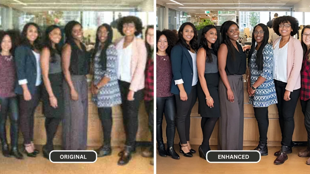 Image améliorée d'un groupe de femmes au bureau