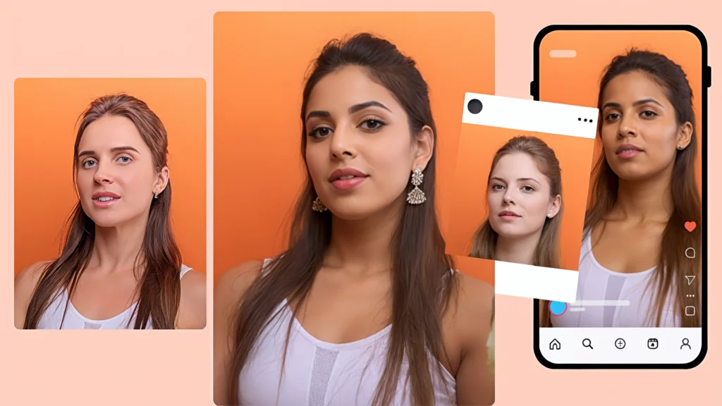 Erstellen Sie mit PiktID ganz einfach KI-Modelle, die Social Media-tauglich sind, und erstellen Sie eine Person beliebiger Ethnizität, wie auf dem Bild mehrerer Frauen im gleichen Outfit (weißes Oberteil) zu sehen ist, das mithilfe von KI erstellt wurde.